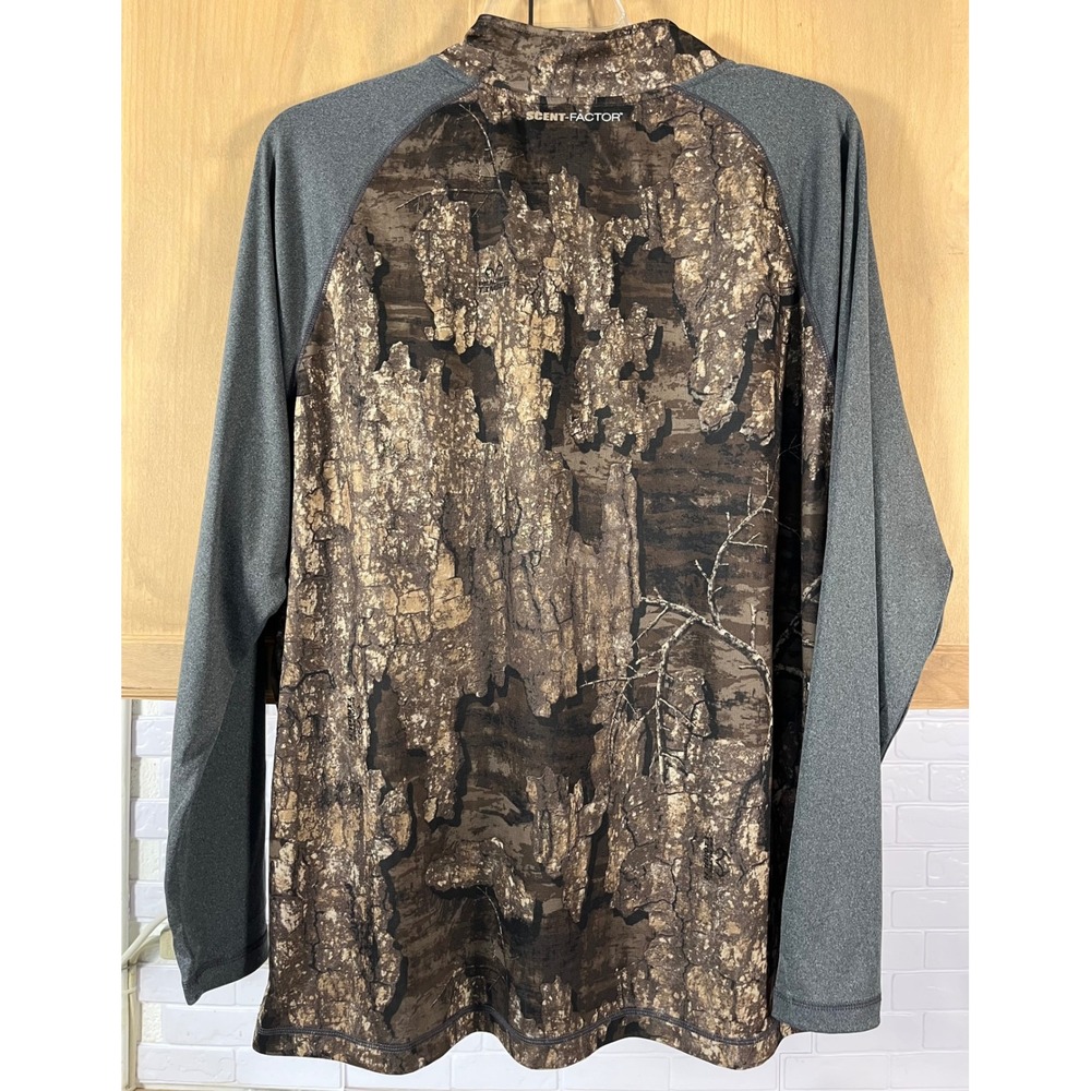 Habit 1/4 Zip Pullover Mens 2XL Camo Realtree Timber Scent-Factor - Picture 2 of 7